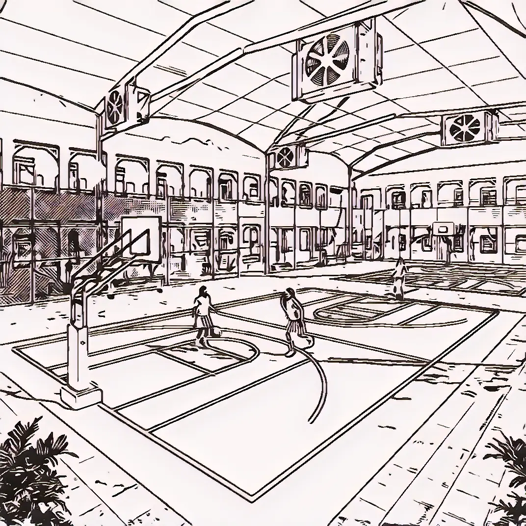 House line art demo